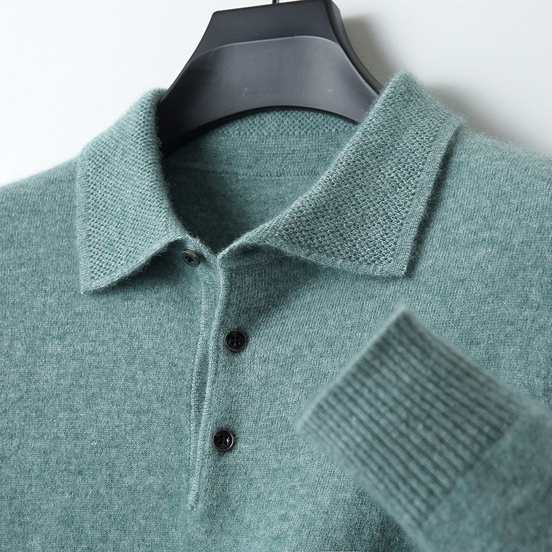 Savini™ Cashmere Polo Shirt | long sleeves