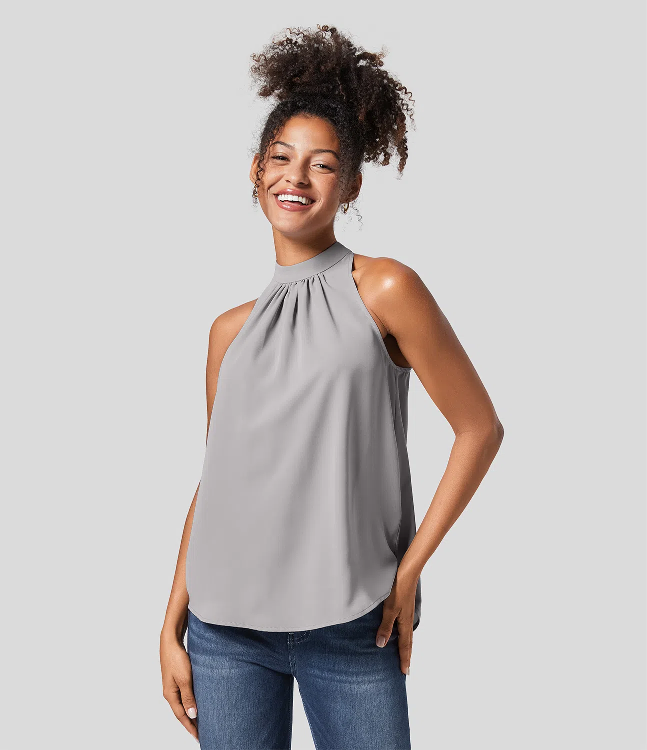 Kelly | Women's halter blouse with back