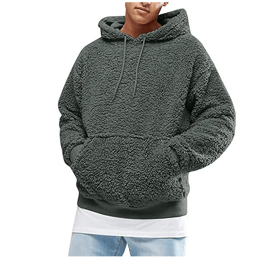 Warm fluffy teddy hoodie for men | Arvind