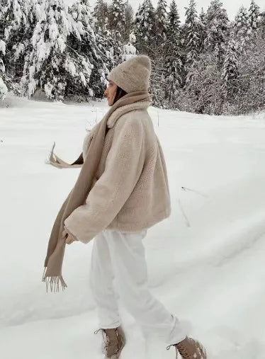 Lipi | Trendy Fur Coat Women Cream