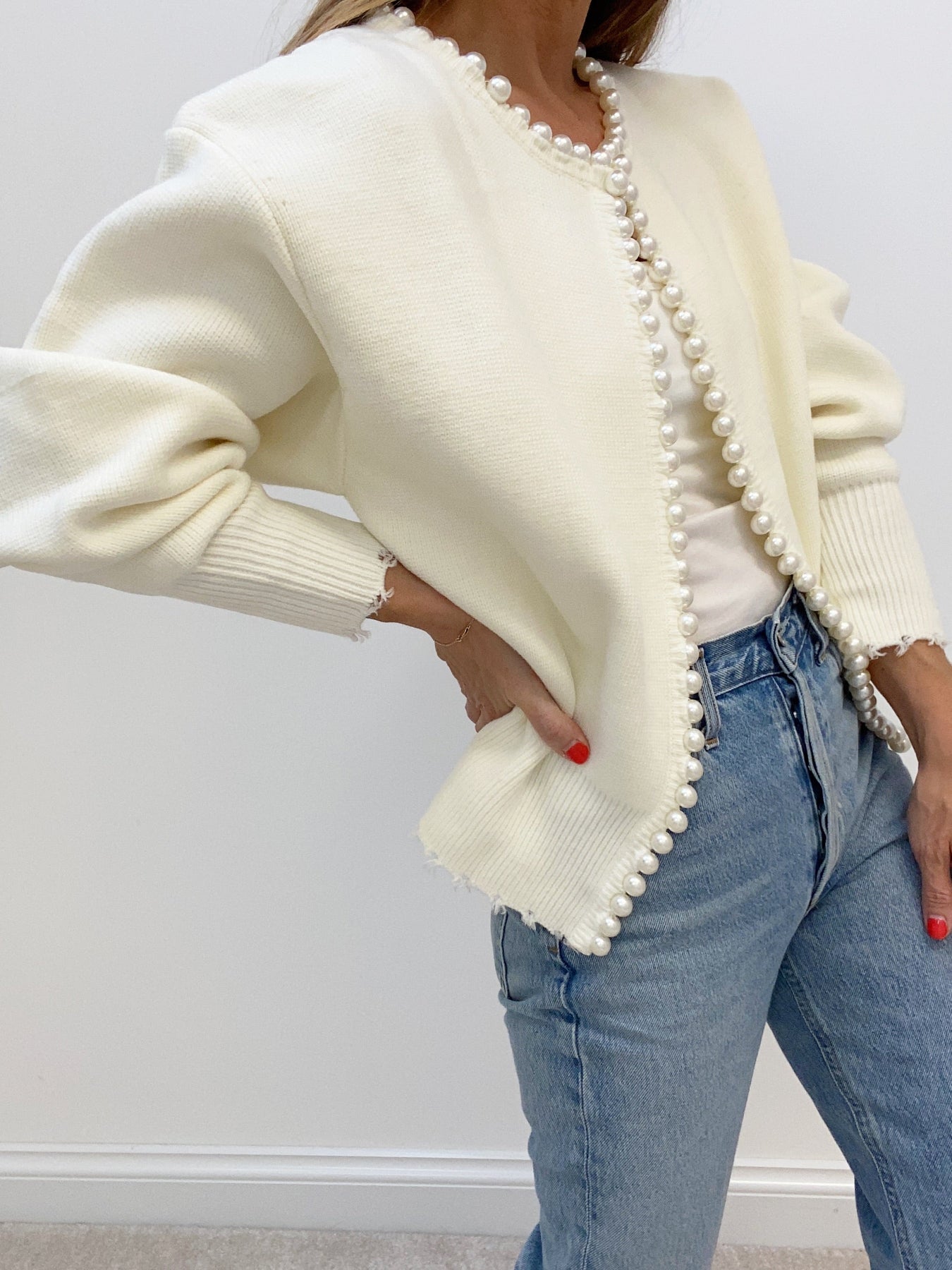 Amélie – Cardigan with Pearls