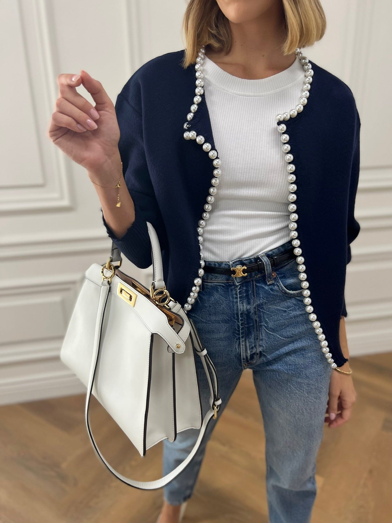 Amélie – Cardigan with Pearls