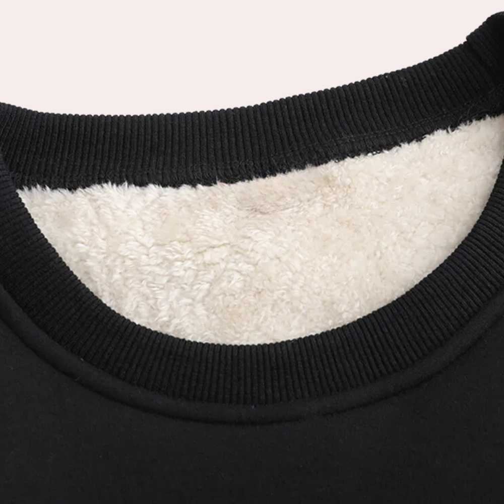 2-piece loungewear set - soft women's fleece sweatshirt and joggers