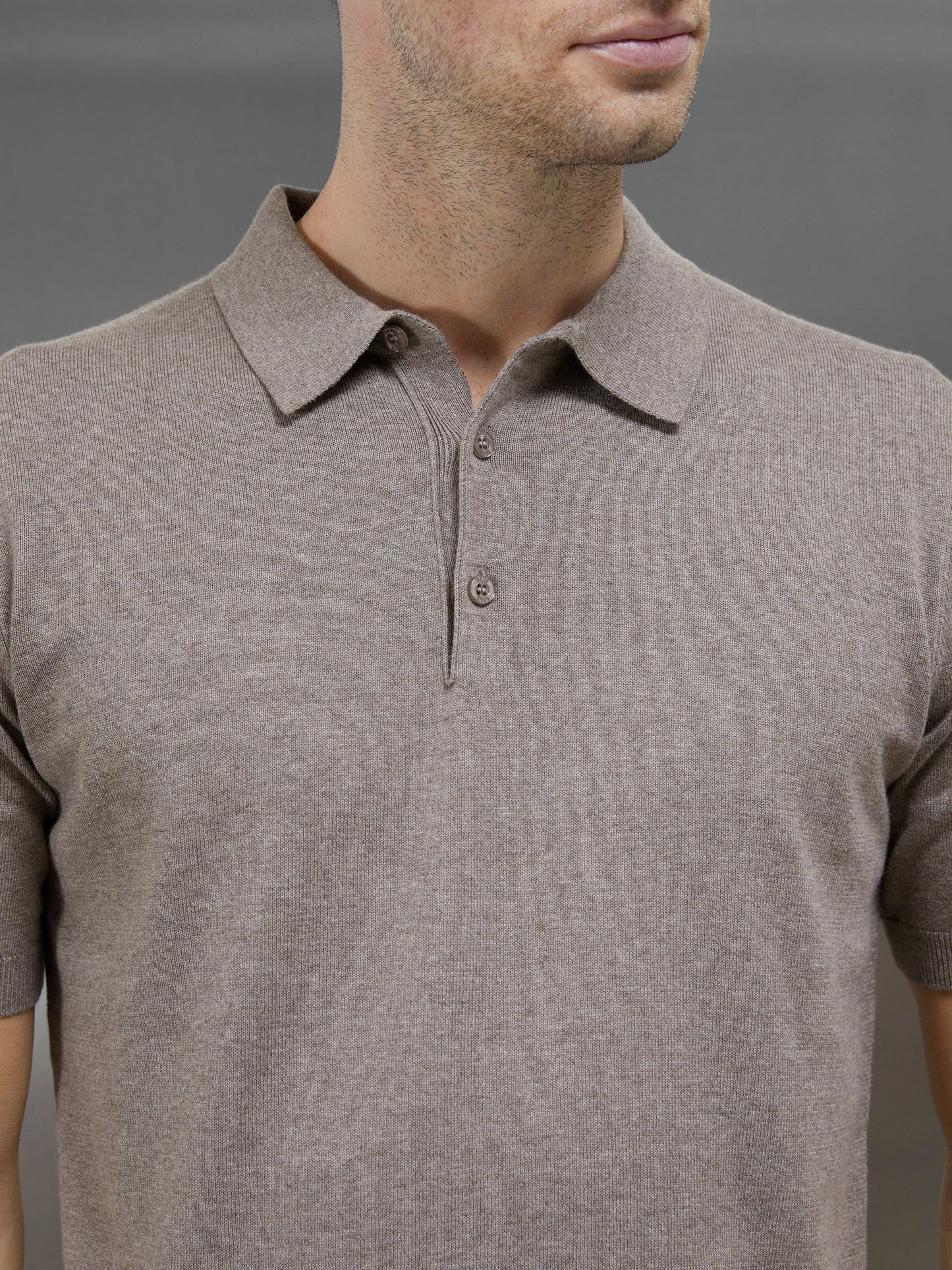Ivo | Cotton knitted polo shirt
