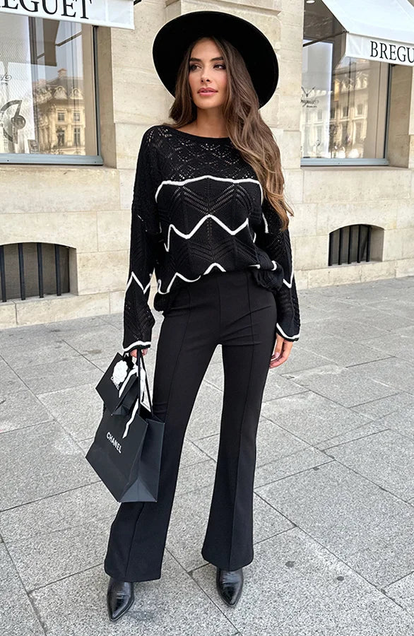 Arabella | Detailed Flared Pants for Women