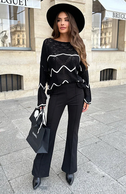 Arabella | Detailed Flared Pants for Women