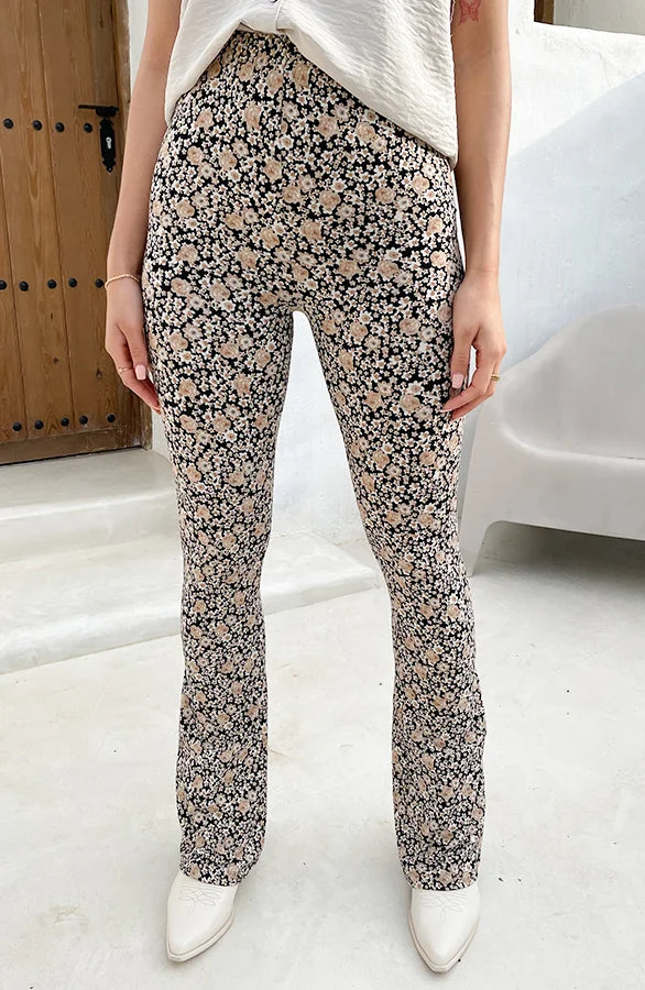 Chelsea | Flared Floral Trousers for Women