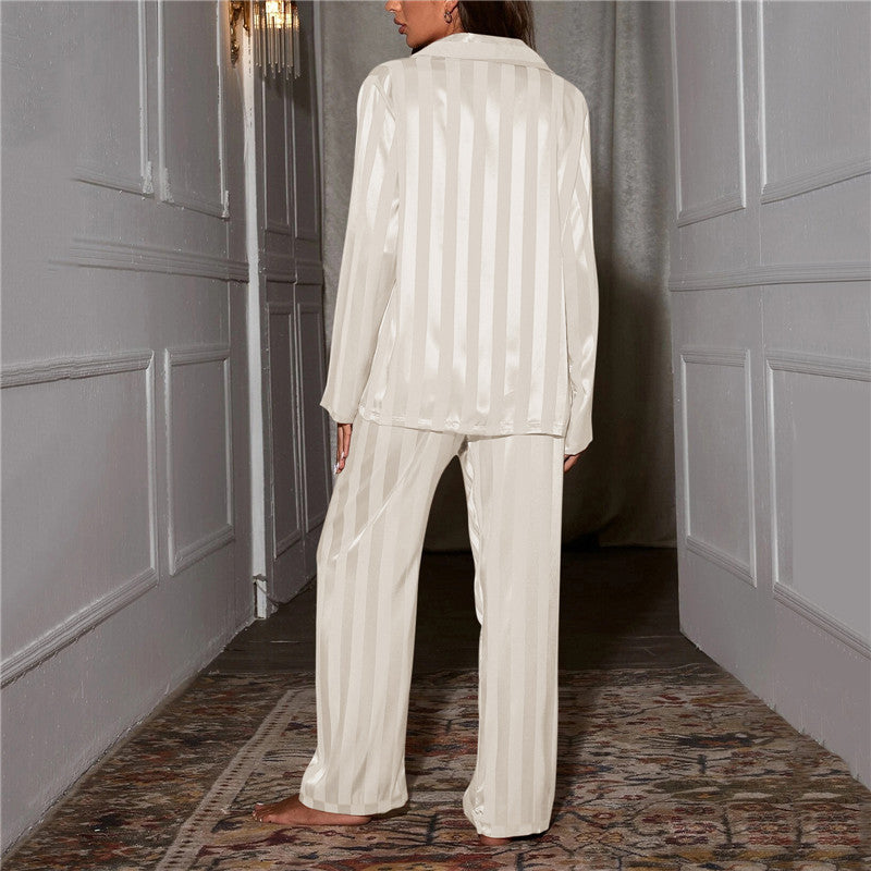 2-piece pajama set - stylish striped women's sleepwear