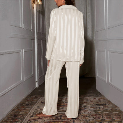 2-piece pajama set - stylish striped women's sleepwear