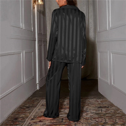 2-piece pajama set - stylish striped women's sleepwear