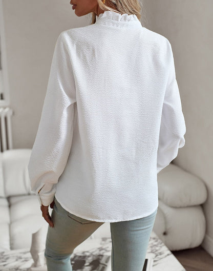 Casual blouse with ruffles | Onni