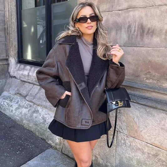Unny | Thick Faux Leather Women's Jacket