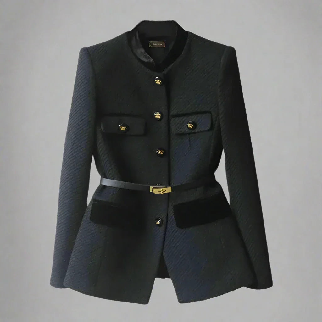 VogueVerve - Luxury Wool Tailored Coat 