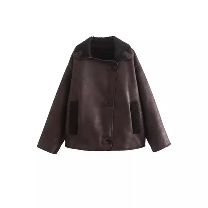 Unny | Thick Faux Leather Women's Jacket