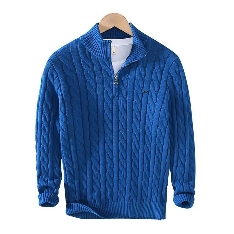 Floris | Knitted Cotton Sweaters with Stand-Up Collar