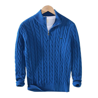 Floris | Knitted Cotton Sweaters with Stand-Up Collar