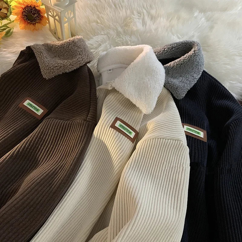 Arthur | Loose-fitting corduroy polo sweatshirt for men