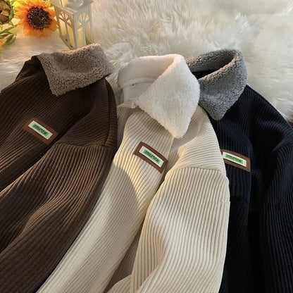 Arthur | Loose-fitting corduroy polo sweatshirt for men