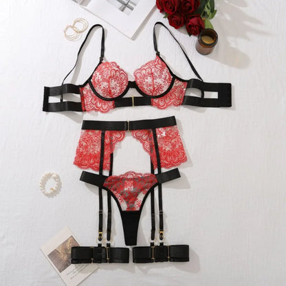 Isadora™ | Seductive Lingerie Set with Floral Embroidery