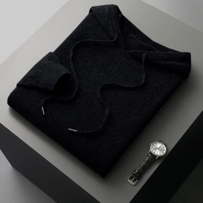 Nilo™ - Hoodie Sweater - 100% Merino Wool from Australia: Knitted Sweater for Autumn and Winter