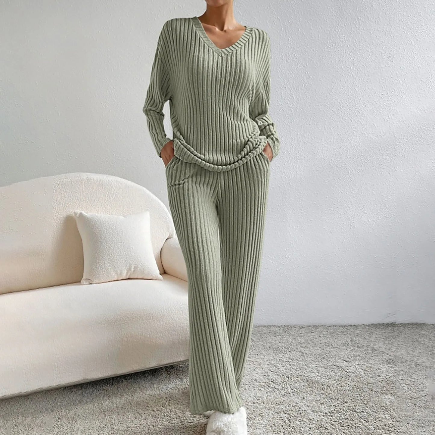 Romy | Comfortable ribbed set