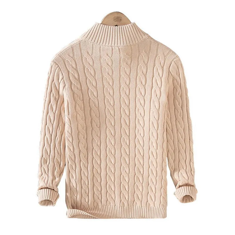 Floris | Knitted Cotton Sweaters with Stand-Up Collar
