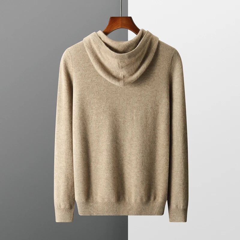 Nilo™ - Hoodie Sweater - 100% Merino Wool from Australia: Knitted Sweater for Autumn and Winter