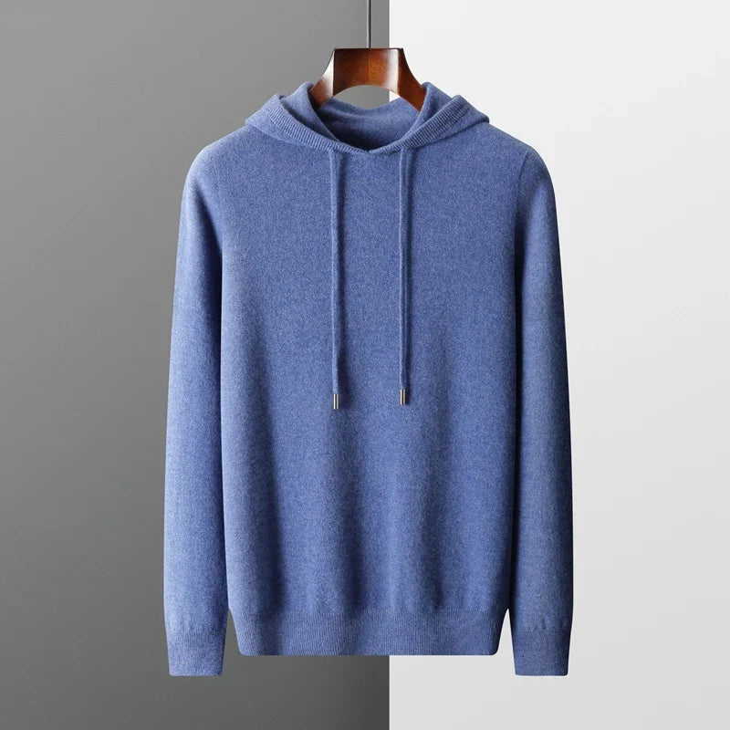 Nilo™ - Hoodie Sweater - 100% Merino Wool from Australia: Knitted Sweater for Autumn and Winter