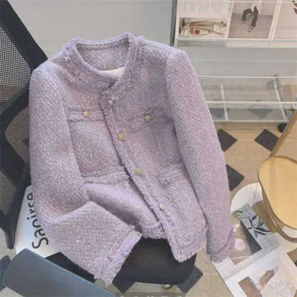 Céline - Elegant Tweed Coat for Women 