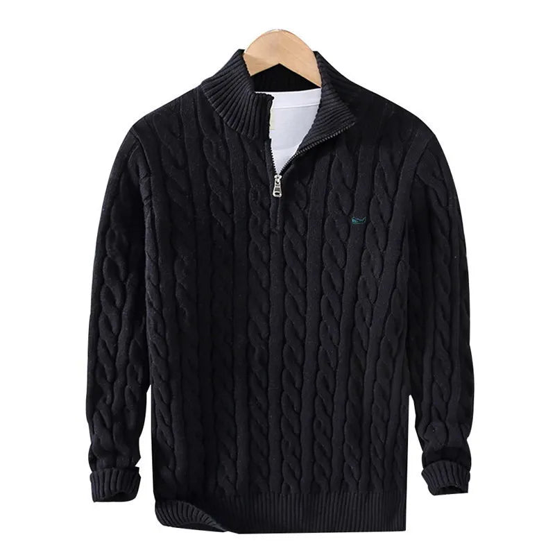 Floris | Knitted Cotton Sweaters with Stand-Up Collar