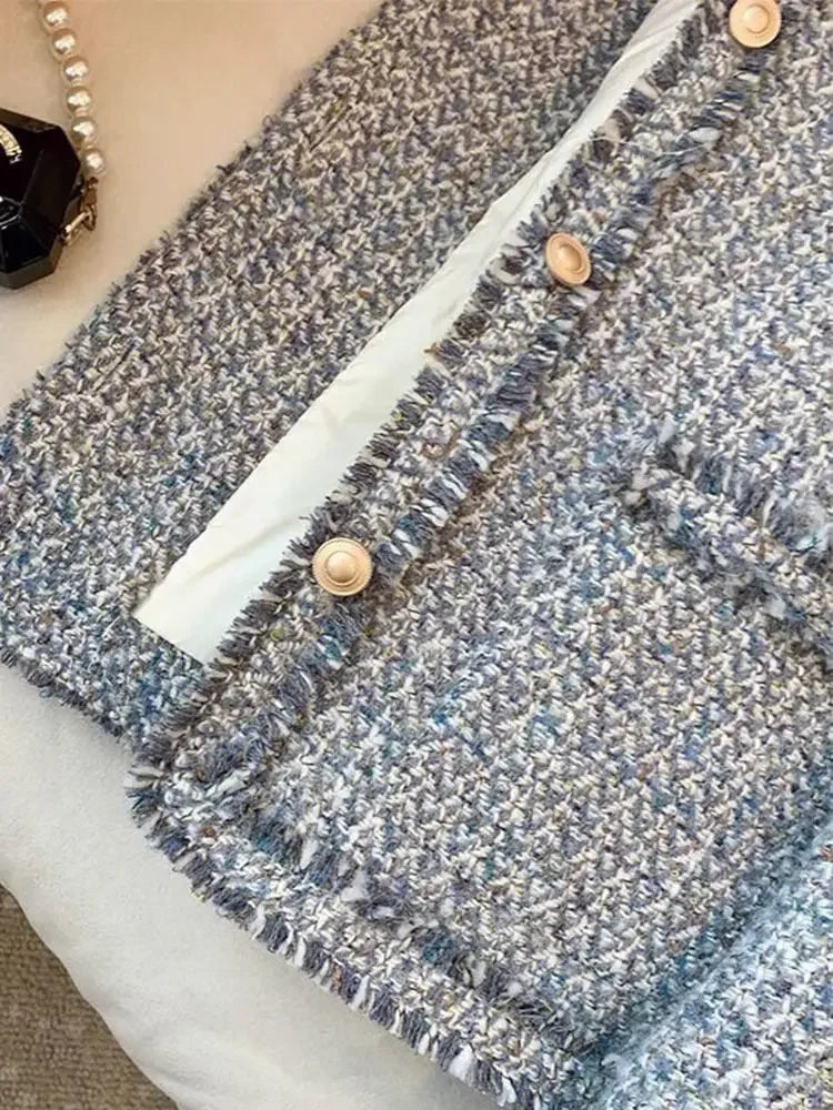 Céline - Elegant Tweed Coat for Women 