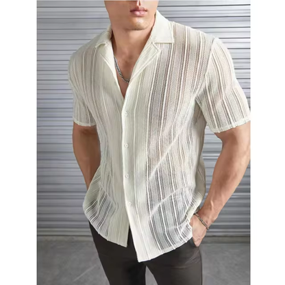 George | Men's Breathable Summer Knitted Shirt