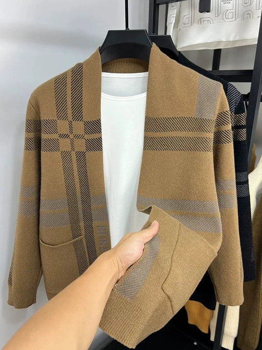 Bakir | Casual striped knitted men's jacket