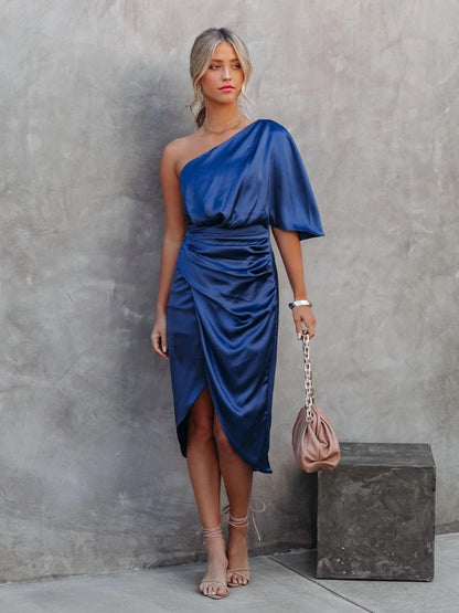 Amélie - Satin One-Shoulder Dress