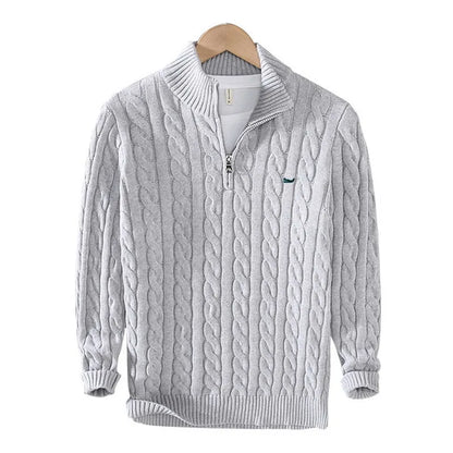 Floris | Knitted Cotton Sweaters with Stand-Up Collar