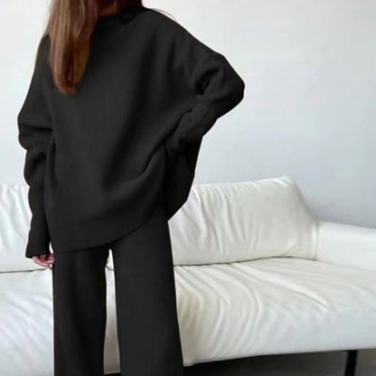 2-piece knitted loungewear set - stylish women's homewear