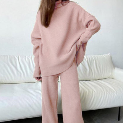2-piece knitted loungewear set - stylish women's homewear