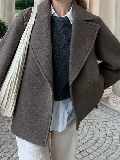 Iris | Double-Breasted Wool Coat For Jacket