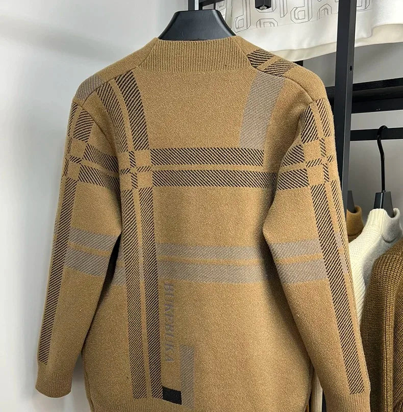 Bakir | Casual striped knitted men's jacket