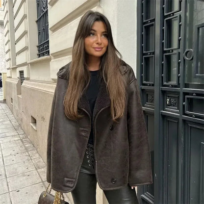 Unny | Thick Faux Leather Women's Jacket