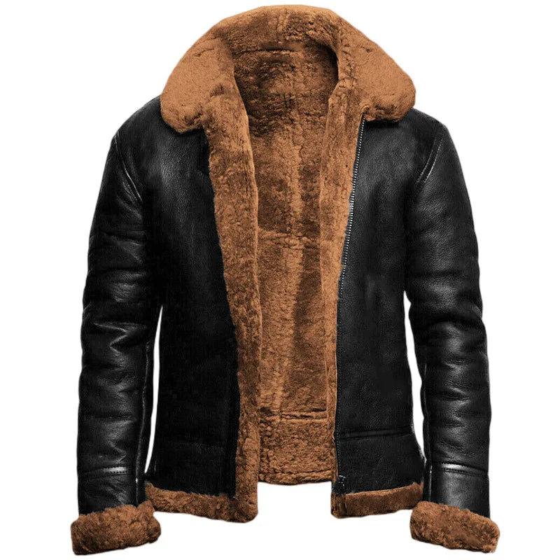 Onni | Classic leather winter jacket for men