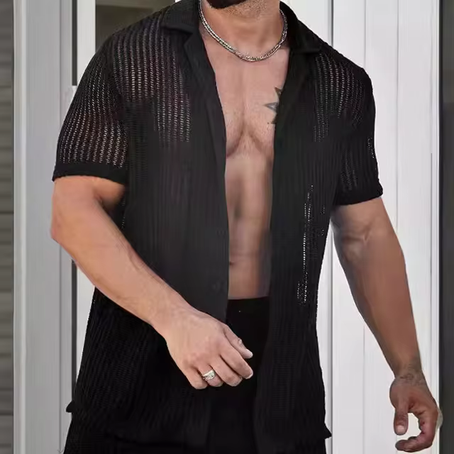 George | Men's Breathable Summer Knitted Shirt