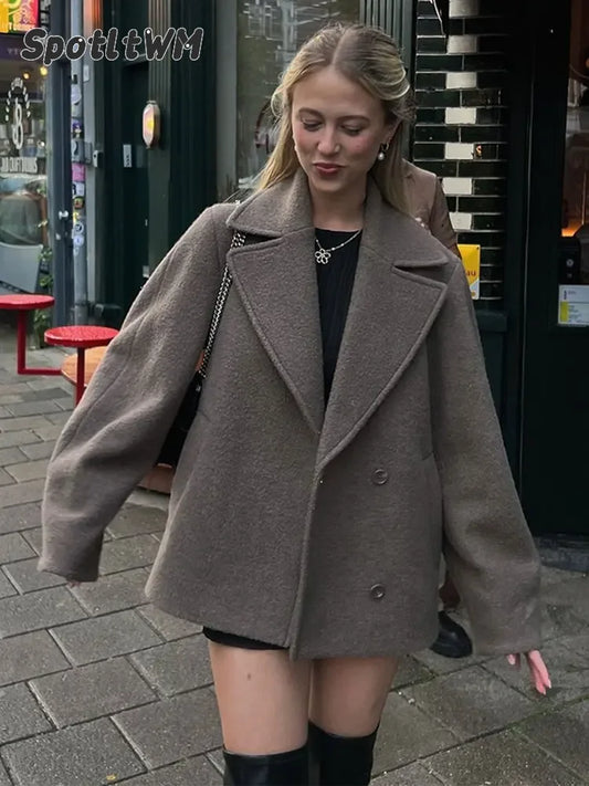 Iris | Double-Breasted Wool Coat For Jacket