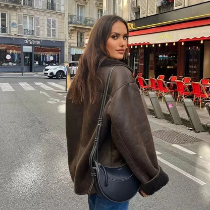 Unny | Thick Faux Leather Women's Jacket