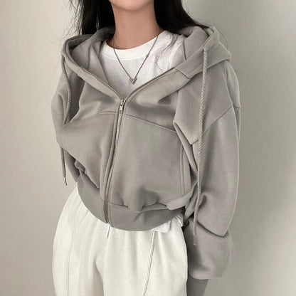 Navy | Trendy oversized zip-up hoodie for women