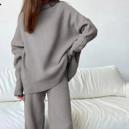 2-piece knitted loungewear set - stylish women's homewear