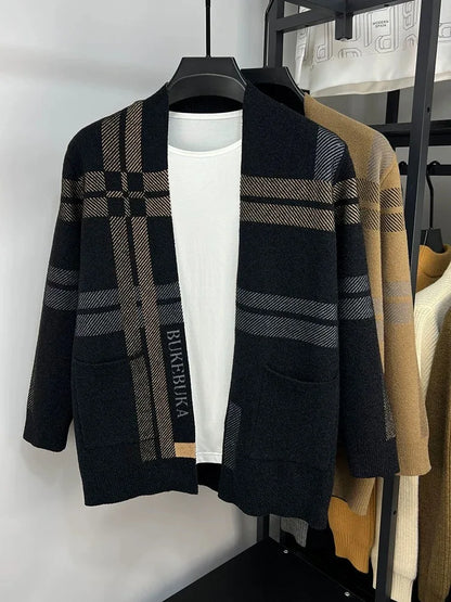 Bakir | Casual striped knitted men's jacket