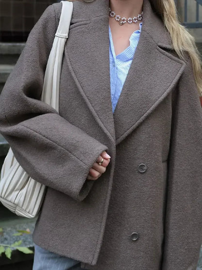 Iris | Double-Breasted Wool Coat For Jacket