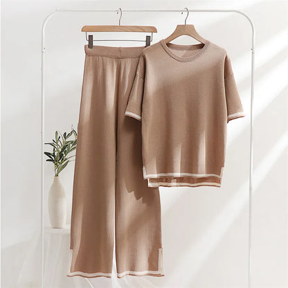 Classy Elastic Knit Lounge 2 Piece Set