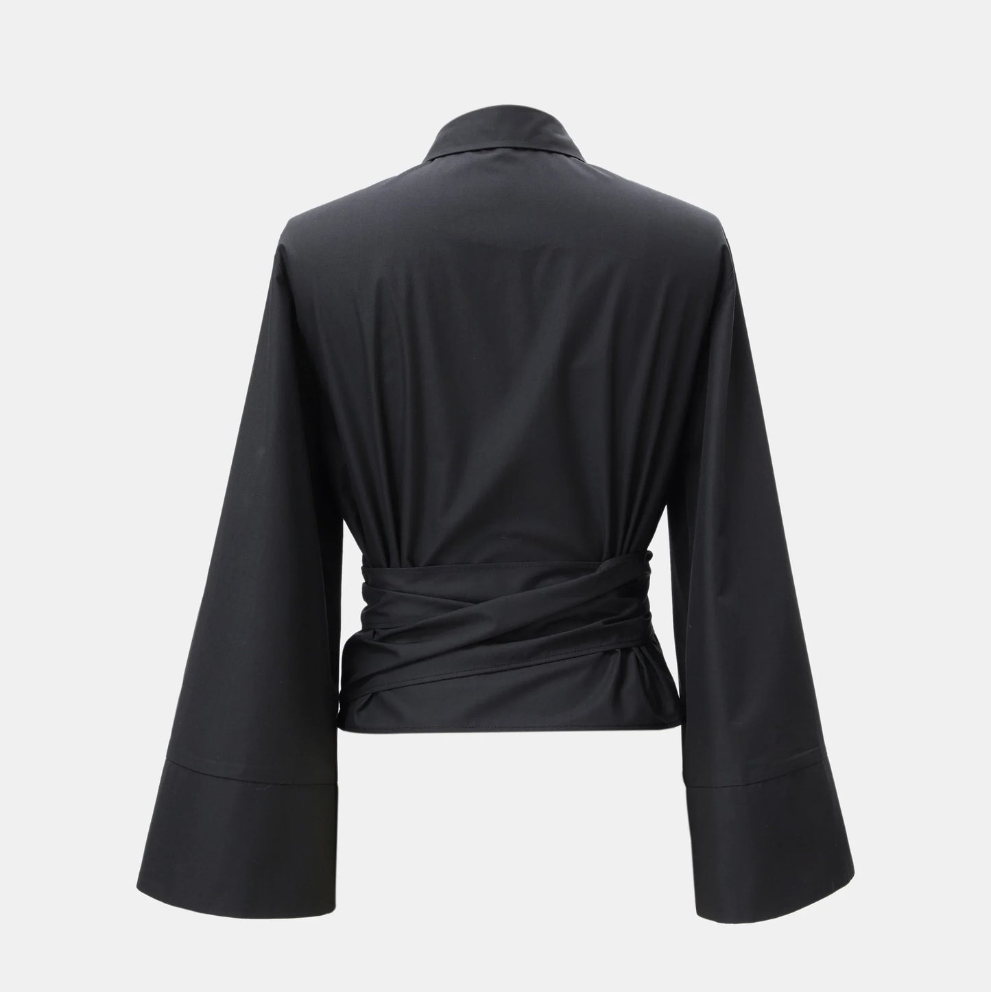 Onni | Trendy women's shirt with a polo neck and tie closure